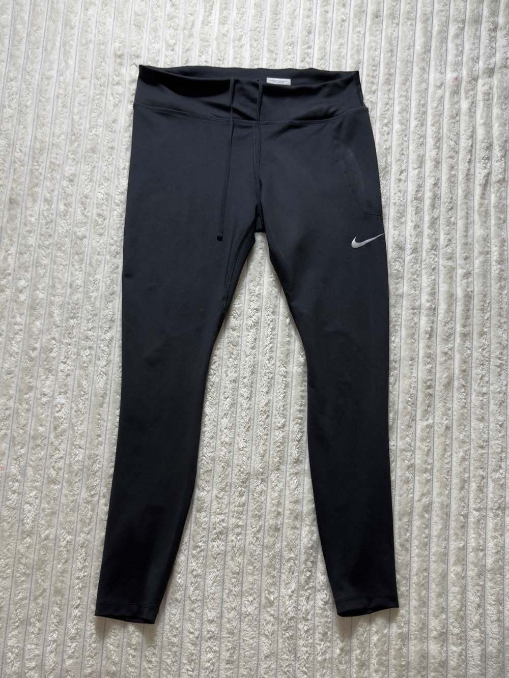 Nike Dri-FIT Women’s Black Leggings Size L 30" Inseam Activewear Drawstring